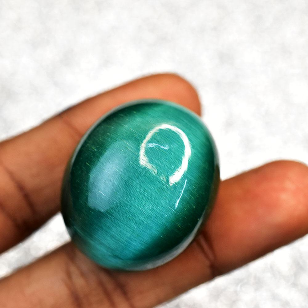 126 Ct Sri Lankan NATURAL Green Cat's Eye CERTIFIED Cabochon Cut Loose Gemstone