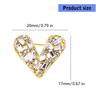 Romance Alloy Heart Brooch Decoration With Zircon Ideal For Dresses And Formal Attire
