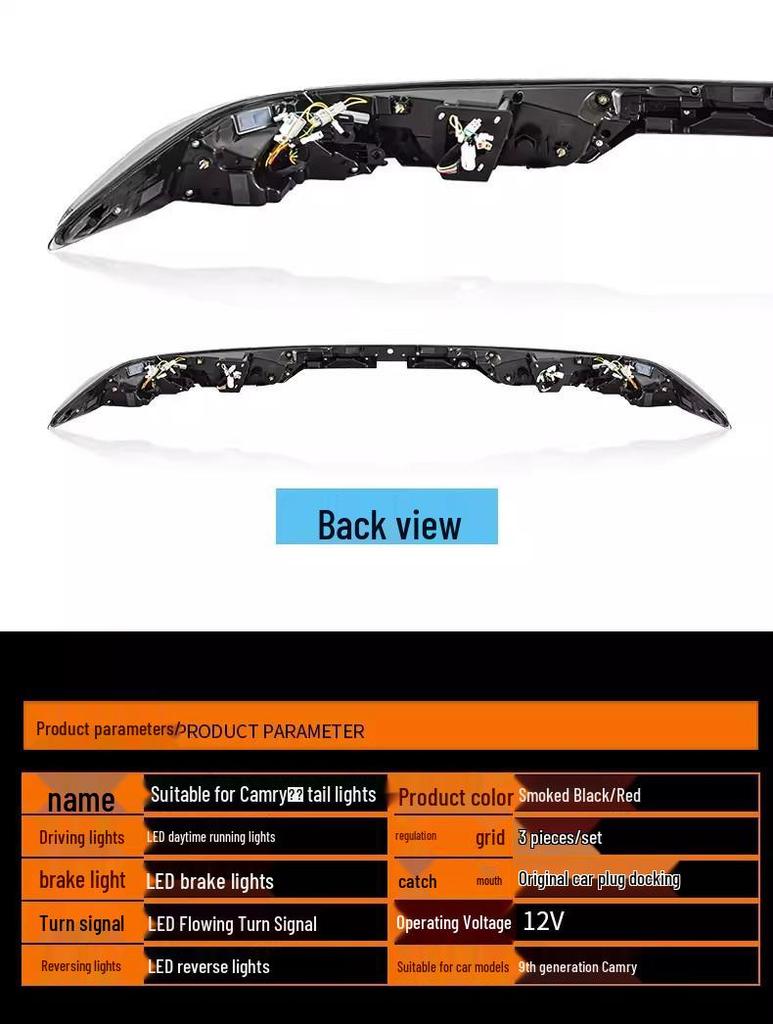 24-26 Toyota Camry LED Tail Light with Dynamic Turn Signal Mod