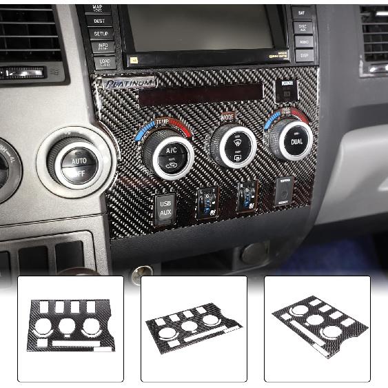 Car Air Conditioning Adjustment Switch Panel Trim Sticker Fit Toyot@a Tundra 2007-2013 Center Console Dashboard Air Conditioning Control Switch