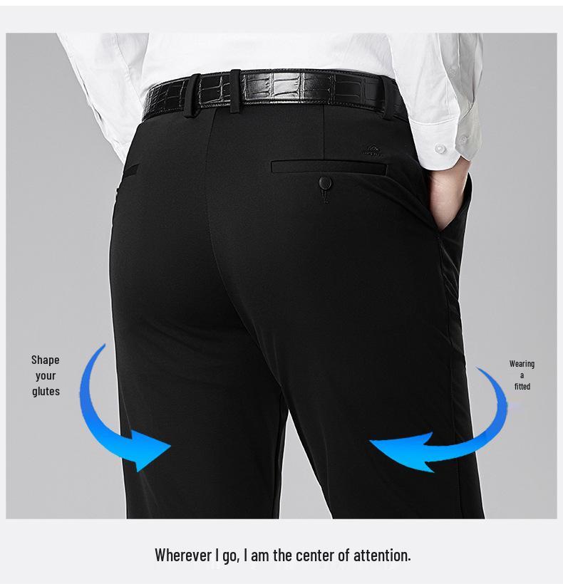 Frühling/Sommer 2026 Herren Eis Seide Locker Gerade Bein Lässig Business Hose