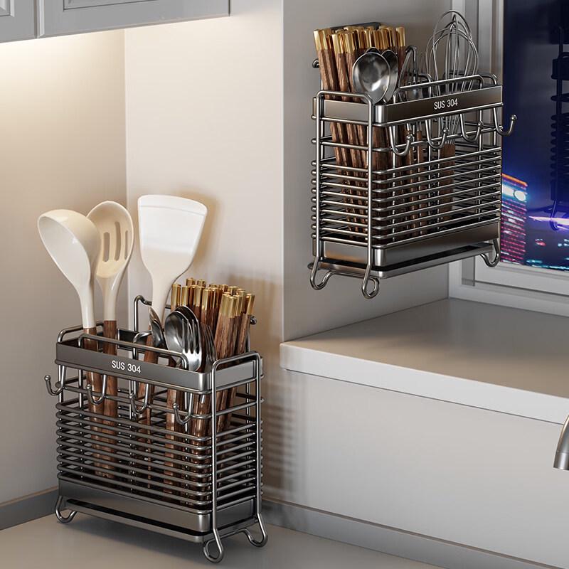 Industrial Style 304 Stainless Steel Chopstick Organizer