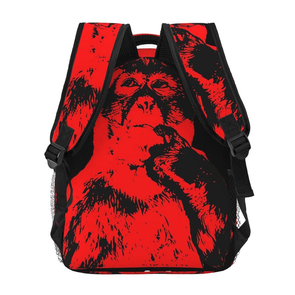 I Do Not Think Therefore I Do Not Am Monkey Meme Backpack Student Boys Girls BookBag Kids School Bag Shoulder Bags for Men Women