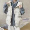 Women's Trendy Loose Fit Stand Collar Down Vest - Sleeveless White Duck Down Jacket for Spring/Autumn 2026.