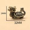 Pure Copper Turtle Statue Vintage Brass Tortoise Figurines Desktop Feng Shui Ornament Miniatures Antique Tea Pet Crafts Gifts