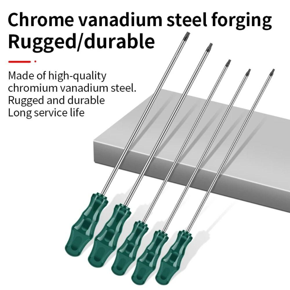 Tragbarer 400-mm-Torx-Schraubendreher, extra lang, mit Loch, Reparaturschraubendreher, Handwerkzeuge, T15, T20, T25, T30, Sechskantschraubendreher