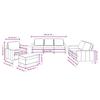 4 Piece Sofa Set with Cushions Taupe Fabric