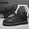 Fashion Designer Luxury Fashion Mens Leather Casual Shoes Sport Business Retro Men's Skate Shoes Outdoor Comfortable Non-slip Lace-up