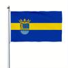 1pc Multi-size Optional Aihccy Ledesma Flag with Loop, Made of Durable Fabric, Suitable for Outdoor Use. Showcasing a Vibrant Blue and Yellow Striped