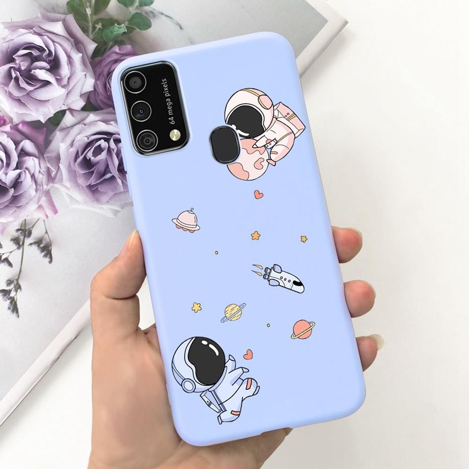 For Samsung M31 M21 2020 SM-M215F Case Ultra Soft Bumper Flower Cat Painting Housing On Smasung Galaxy M21 M 31 Funda Bumper