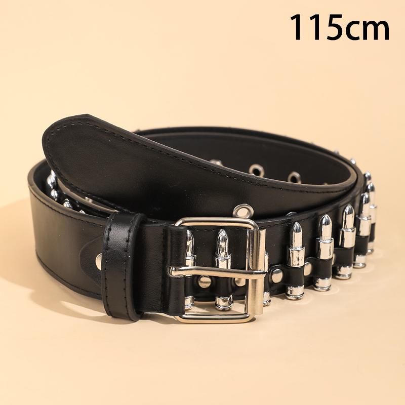 

Ремень унисекс в стиле панк, пояс из искусственной кожи, регулируемый пояс для украшения тела, готический рок, дикий праздничный костюм, аксессуары, подарки 115CM
