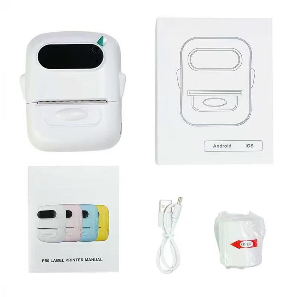 Label Maker Machine with Tape Portable Thermal Label Printer Small Rechargeable Labeler Easy To Use for Home Office Kitchen