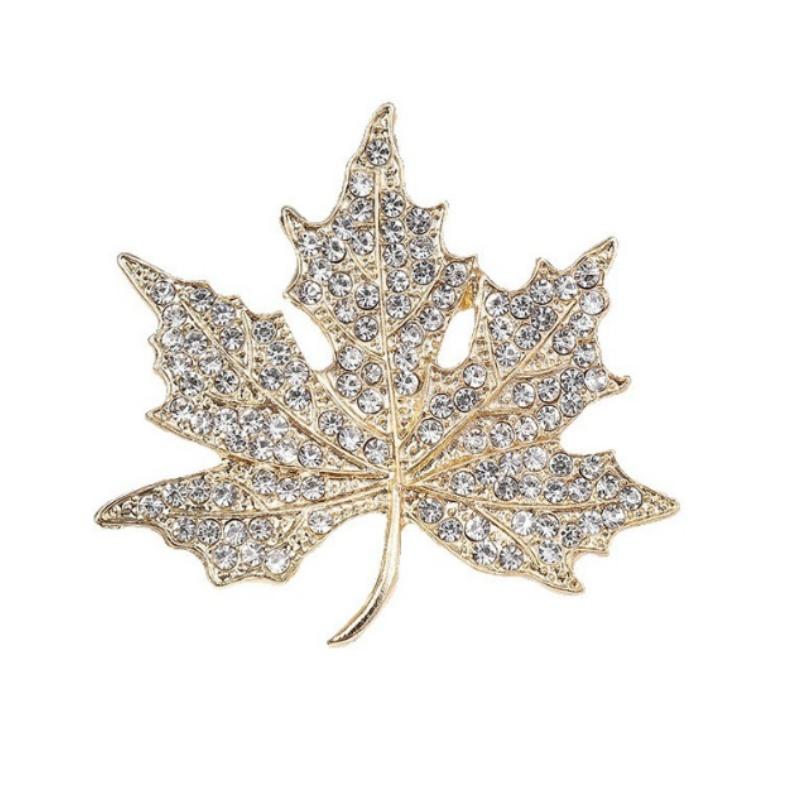 Exquisite Leaf Brooches Alloy Tree Leaf Plant Pin Women Elegant Coat Suit Corsage Clothing Accessories Gifts