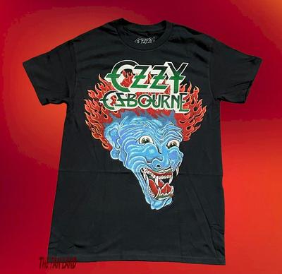 Nouveau T-shirt Unisexe Classique Vintage Dragon Bleu Ozzy Osbourne