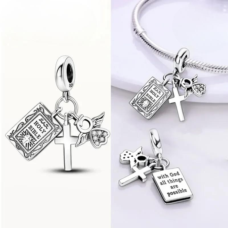 Copper Our Lady Charm Bead The Virgin Mary Dangle Fit Original Bracelet Pendants Jewelry Marking Fine Gift For Women