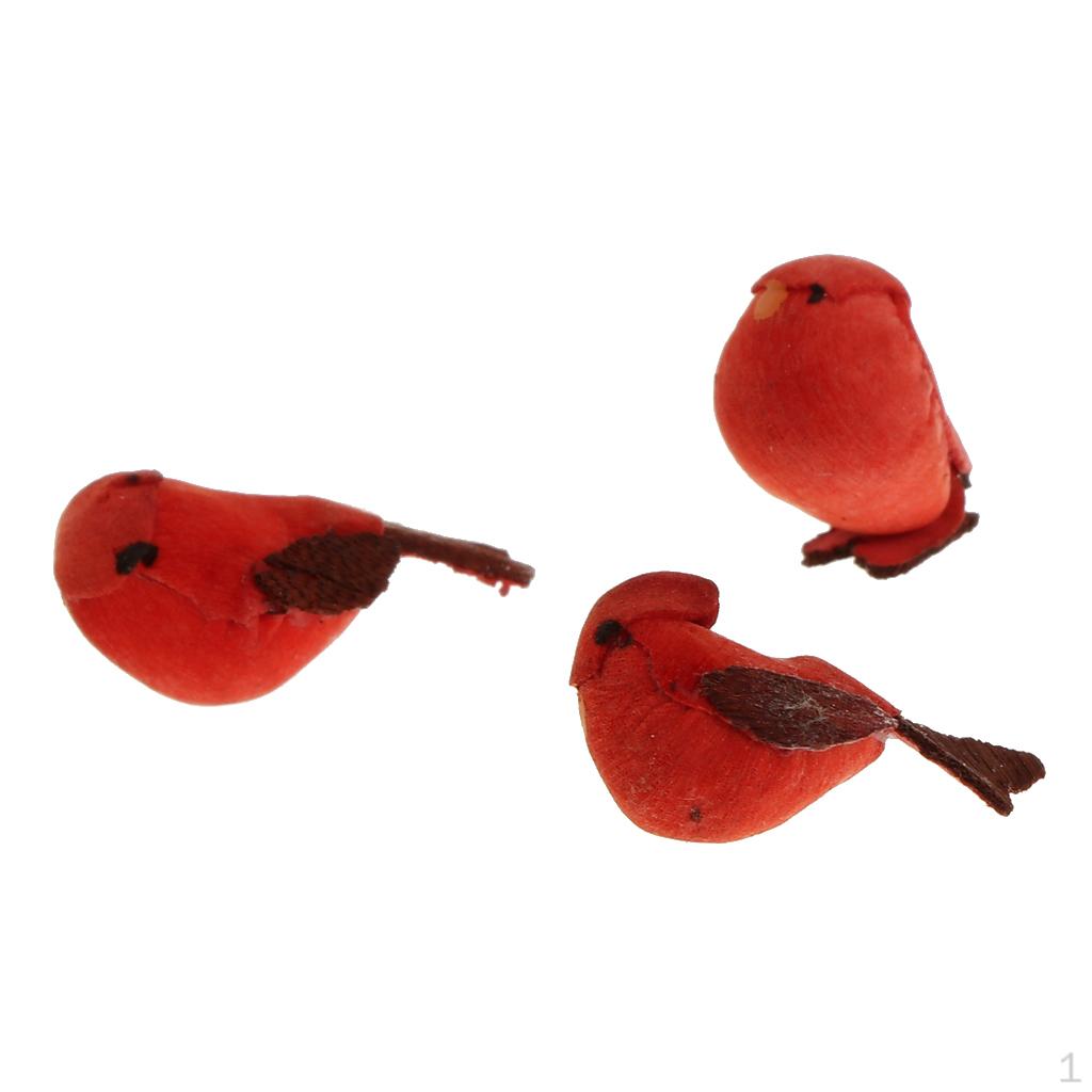 

3 шт., искусственная имитация птицы, фигурка микропейзажа, рождественская елка/бонсай, 3 шт.