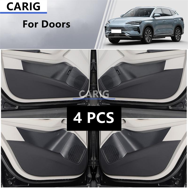 For BYD SONG PLUS/SEALION 6/Seal U 20-25 Leather Door Anti-kick Sticker Modified Interior Car Film Accessories Modification
