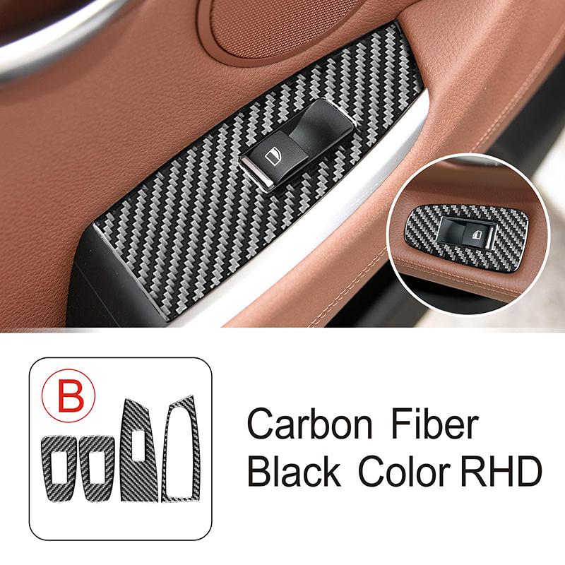 Decoración de Marco de Palanca de Cambios de Fibra de Carbono Para BMW Serie 5 GT F07 2010-2017 Estilo de Coche Cubierta de Botones Elevacristales