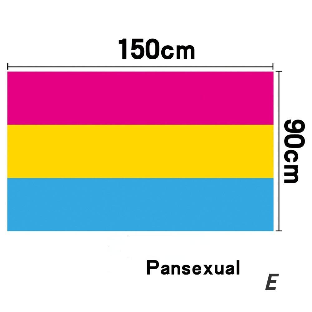 Rainbow Flag 150X90CM Banner 100D Polyester Grommets Lgbt Gay Rainbow Progress Pride Flag Decoration Peace