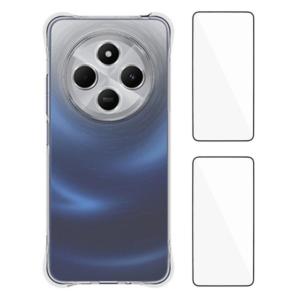 

Чохол для телефону WANLONFENG WL2 Series для Xiaomi Redmi 14C 4G/14R 5G/Poco C75 4G, 2,0 мм TPU Чохол з точними вирізами з 2 шт. плівок із загартованого скла Type A