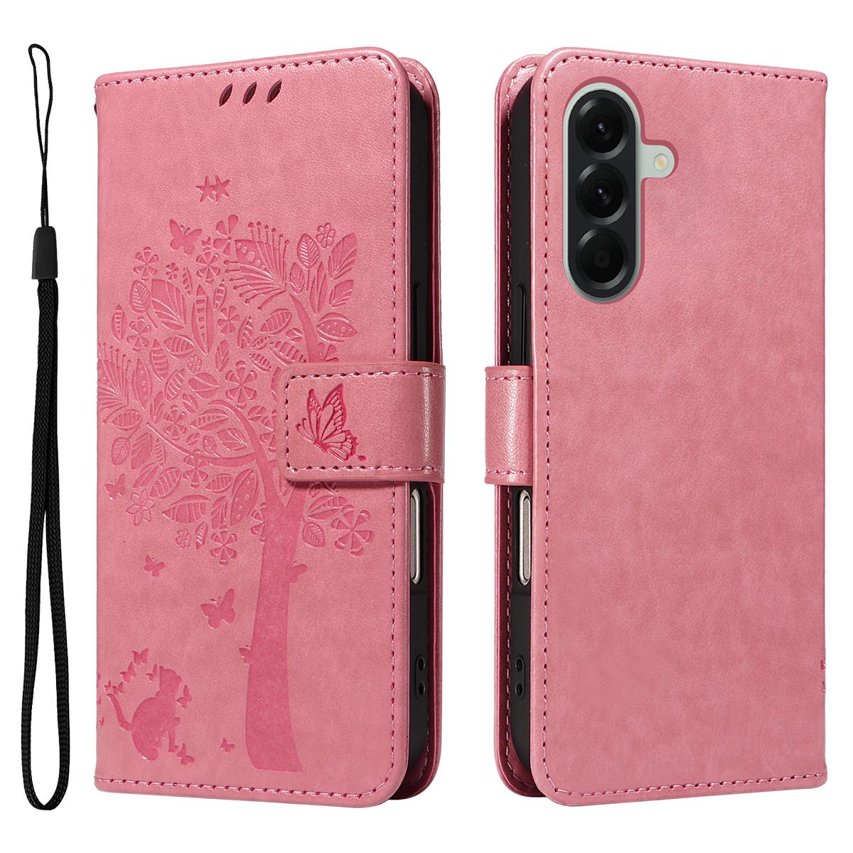 

For Samsung Galaxy A57 5G Phone Case with Stand Cat Tree Pattern Leather Wallet Mobile Cover