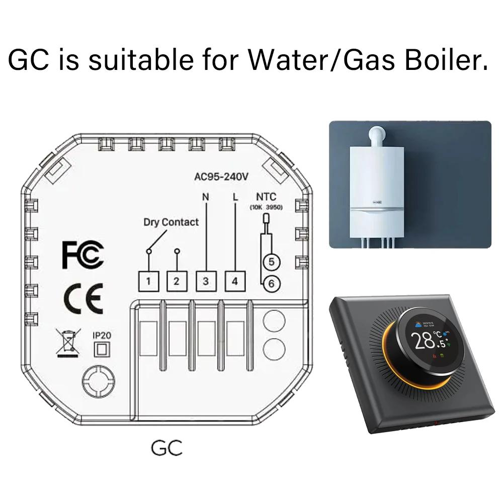 Tuya WiFi Smart Knob Thermostat Underfloor heating, water-gas boiler, household room, programmable thermostat Works with tuya