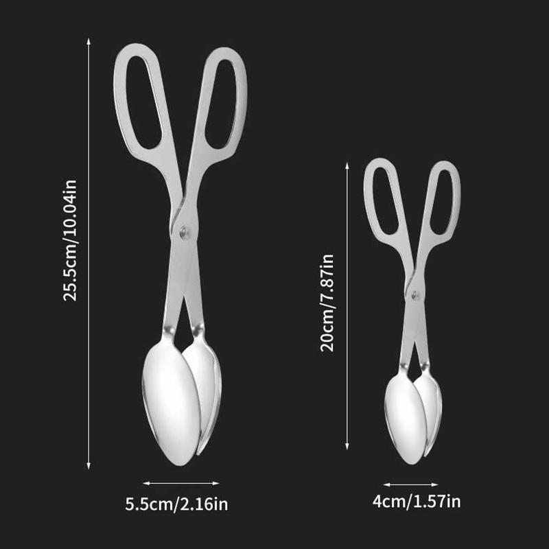 1Pc Stainless Steel Buffet Tongs Silver Salad Holder Food Clip Serving Tong Gnocchi Pasta Bread Kitchen Baking Tools Clip