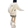 Women Fashion Faux Fur Backpack Cute Plush Travel Bag Stylish Fuzzy Daypack For Daily Use