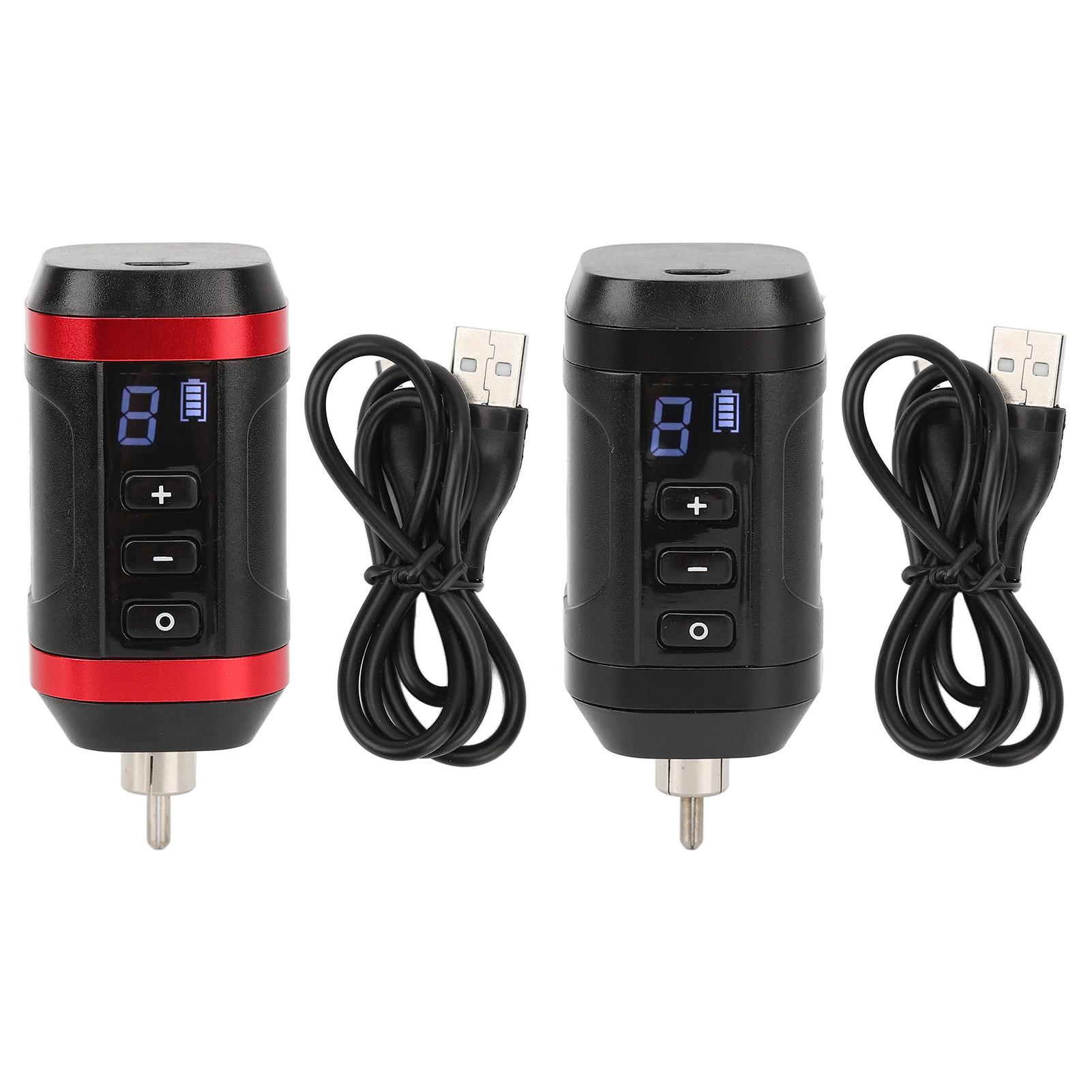 

RCA Источник питания для татуировки Беспроводной USB 1800 мАч ЖК-дисплей Регулируемая скорость Легкая батарея для ручки для татуировки