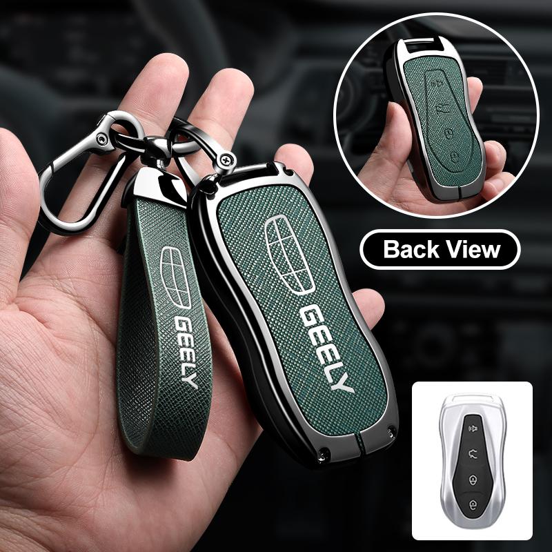 Leather Car Remote Key Case Cover for Geely for Geely Coolray X6 X7 EX7 Emgrand Global Hawk GX7 Kulrey GT GC9 Atlas Boyue NL3