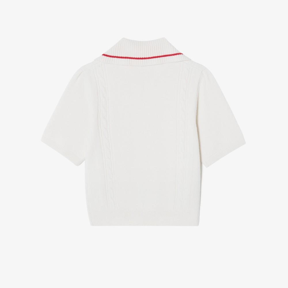 Lacoste Women's Short-Sleeve Zip-Up Cardigan AF800E-54N70V