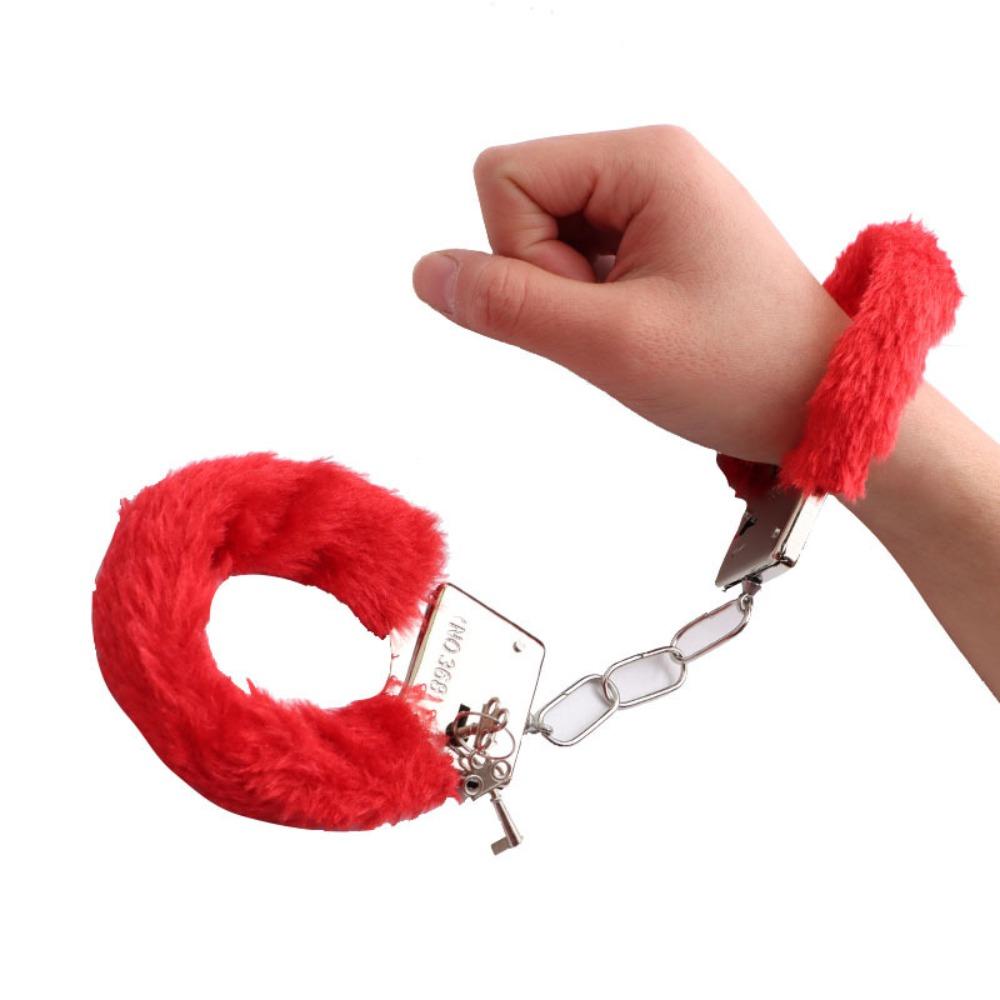 Fluffy SM Bondage Handcuffs Soft Restraints Cuffs Flirt Plush Handcuffs  Adult Games