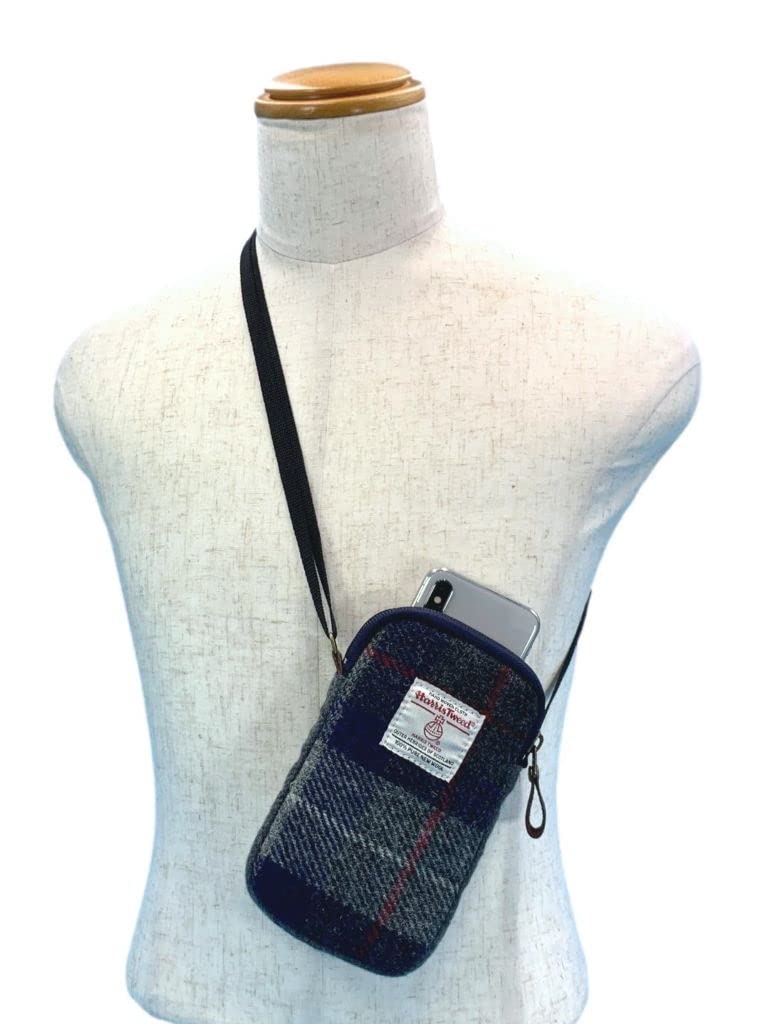 [nature Et Evoluer] Harris Tweed and Recycled Wool Smartphone Shoulder Bag WS2202 (Purple)