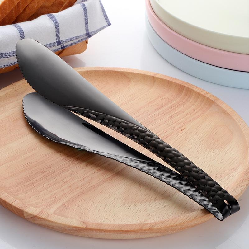 Stainless Steel BBQ & Baking Tongs for Meat, Cake, and Bread