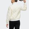 Adidas Neo Oct Jacket Padded Diamond Quilted Outdoor Warm Stand Collar Cotton Coat Winter Women Jackets Off-White H18640