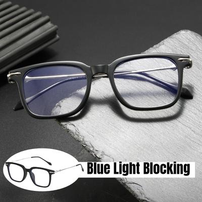 Men's and Women's Fashionable Blue Light Blocking Glasses Square Oversized Fashion Glasses High-Definition Computer Glasses
