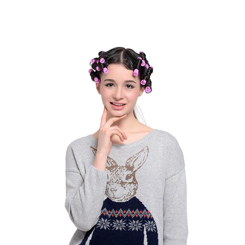 Fluffy Hair Roots  Long Curly Hair Tube with Lid  Plastic American Perm Bar Rubber Rubber Band  Bangs  Curly Hair Bar Artifact