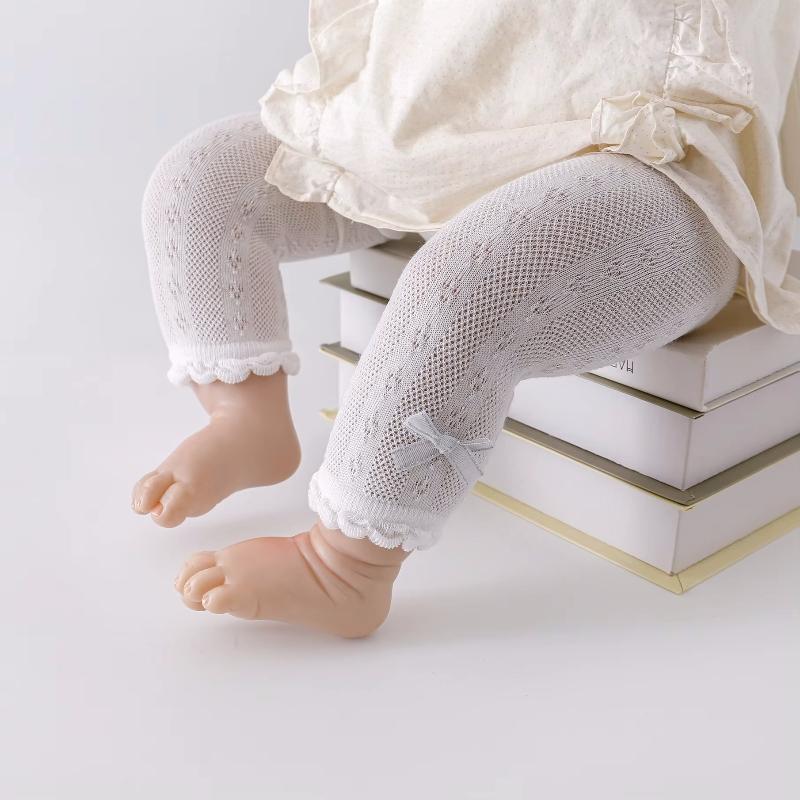 

Летние сетчатые колготки для новорожденных девочек, модные милые колготки для младенцев, хлопковые леггинсы принцессы для малышей, детские аксессуары 0-24 месяца M(6-12m) белый