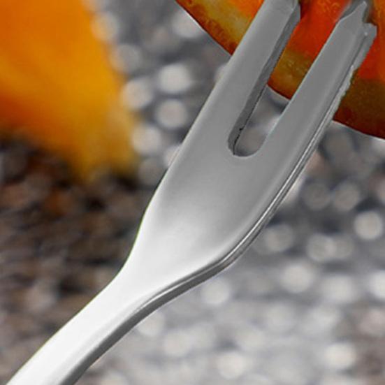 5Pcs/Set Fruit k Long Handle Easy to Use Stainless Steel Small Creative 5.3 Inches Cake k Tableware Accessories