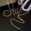 Luxury Teardrop Necklace & Earrings Set: Bridal & Evening Diamond Jewelry