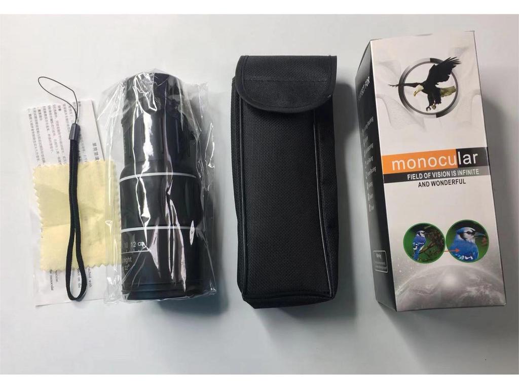 Monokulární dalekohled 16x52 s vysokým rozlišením a nočním viděním při slabém osvětlení pro mobilní fotografii