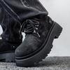 Autumn British Style Casual Business Dress Leather Shoes Sports Heightening Black Big Head Derby Shoes
