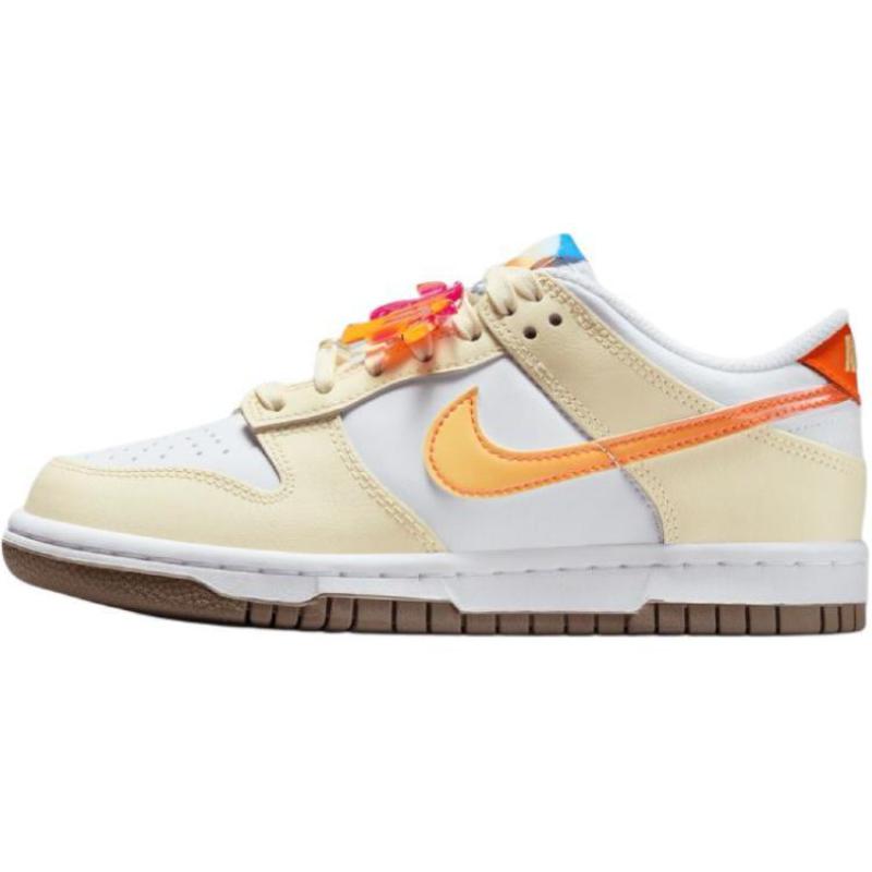 Nike Dunk Anti Slip Wear Resistant Low Top Kids' Skateboarding Shoes Beige Sneakers IB8891-191