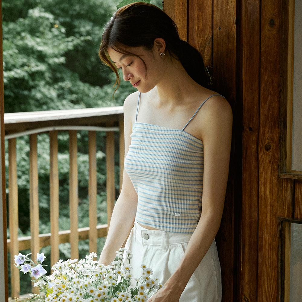Adowl Thin Line Stripe Sleeveless - Skyblue Skyblue/Free