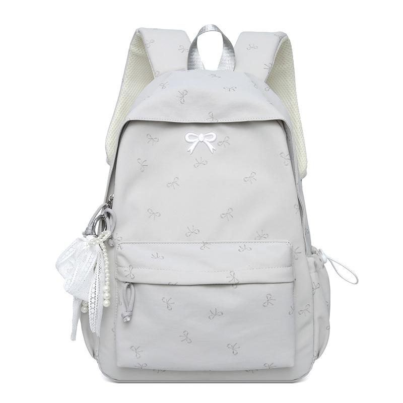 Schoolbag Mori solid color printed student schoolbag small fresh candy color backpack simple large capacity youth campus backpack