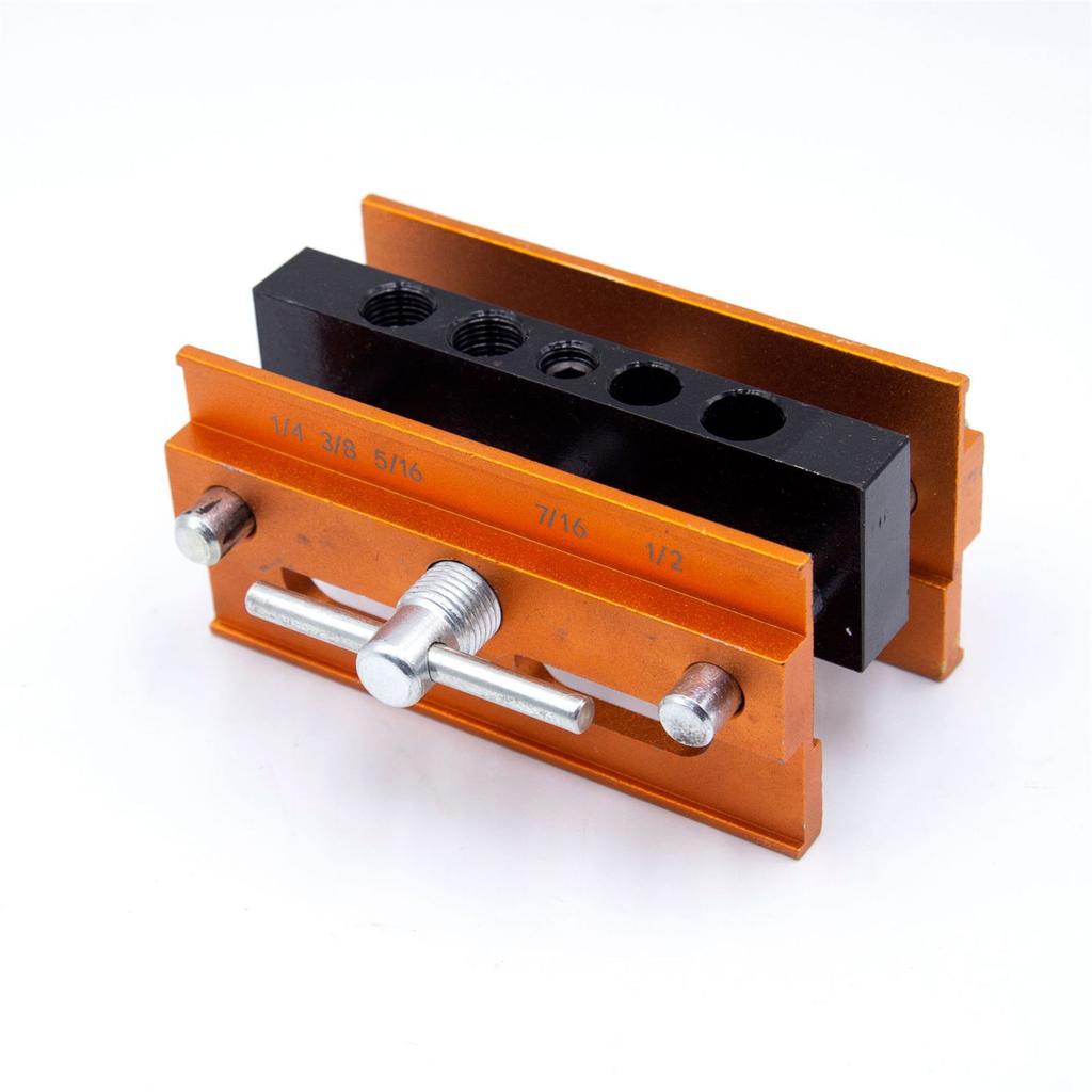 Self Centering Doweling Jig Kit Drill Jig For Straight Holes Biscuit Joiner Set With 6 Drill Guide Bushings Adjustable