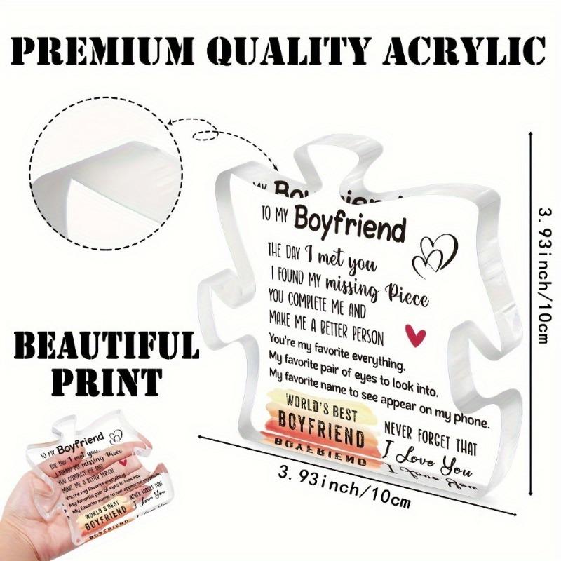 Transparent Puzzle Plaque - Romantic Valentine's & Birthday Desktop Gift