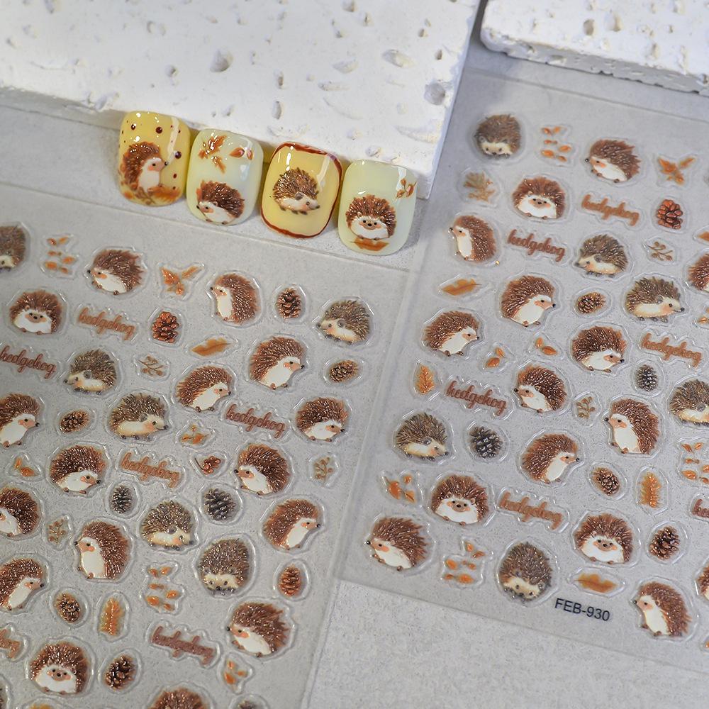 5D Embossed Cute Puppy Nail & Laptop Stickers, Waterproof & Three-Dimensional, In Stock