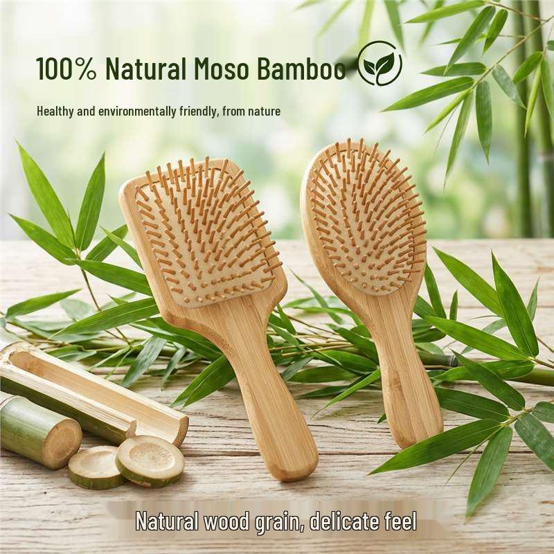 Natural Nanzhu Wooden Air Cushion Comb - Anti-static, Anti-tangle, Household Meridian Massage Comb