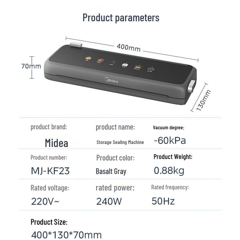 Midea Automatic Dry & Wet Food Vacuum Sealer MJ-KF23